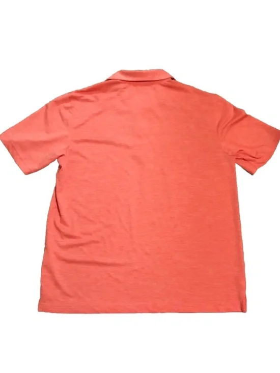 Greg Norman Play Dry Performance Golf Polo – Salmon Coral Orange Shark Logo - Picture 6 of 8